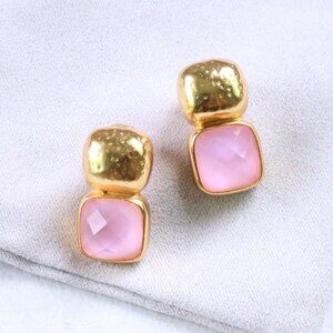 Julie Vos | Catalina - Gold Rose Earrings